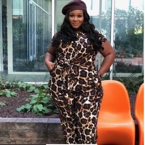 Leopard two piece set(top and bottom)-3x